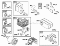 Muffler Grps Diagram and Parts List for  Briggs and Stratton Engine